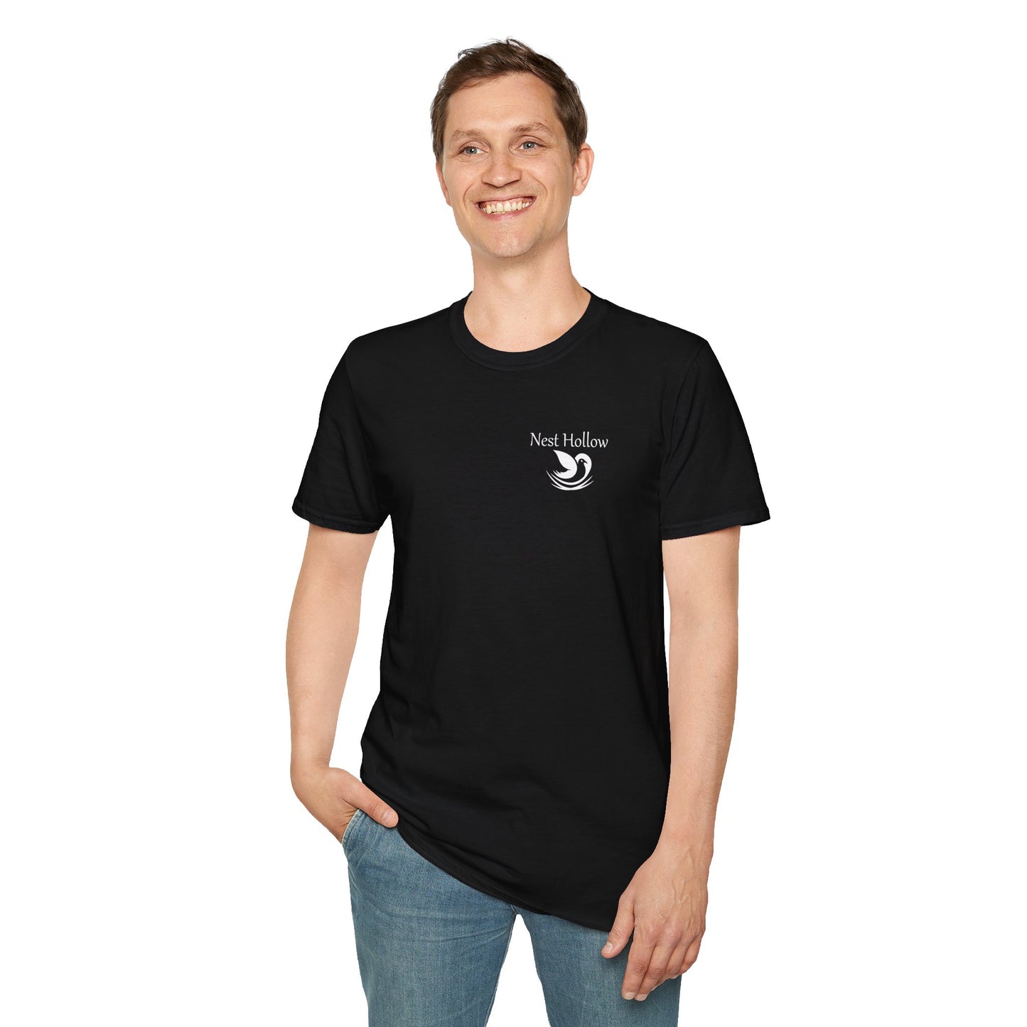 Nest Hollow Block Logo T-Shirt - MEDIUM, Black image