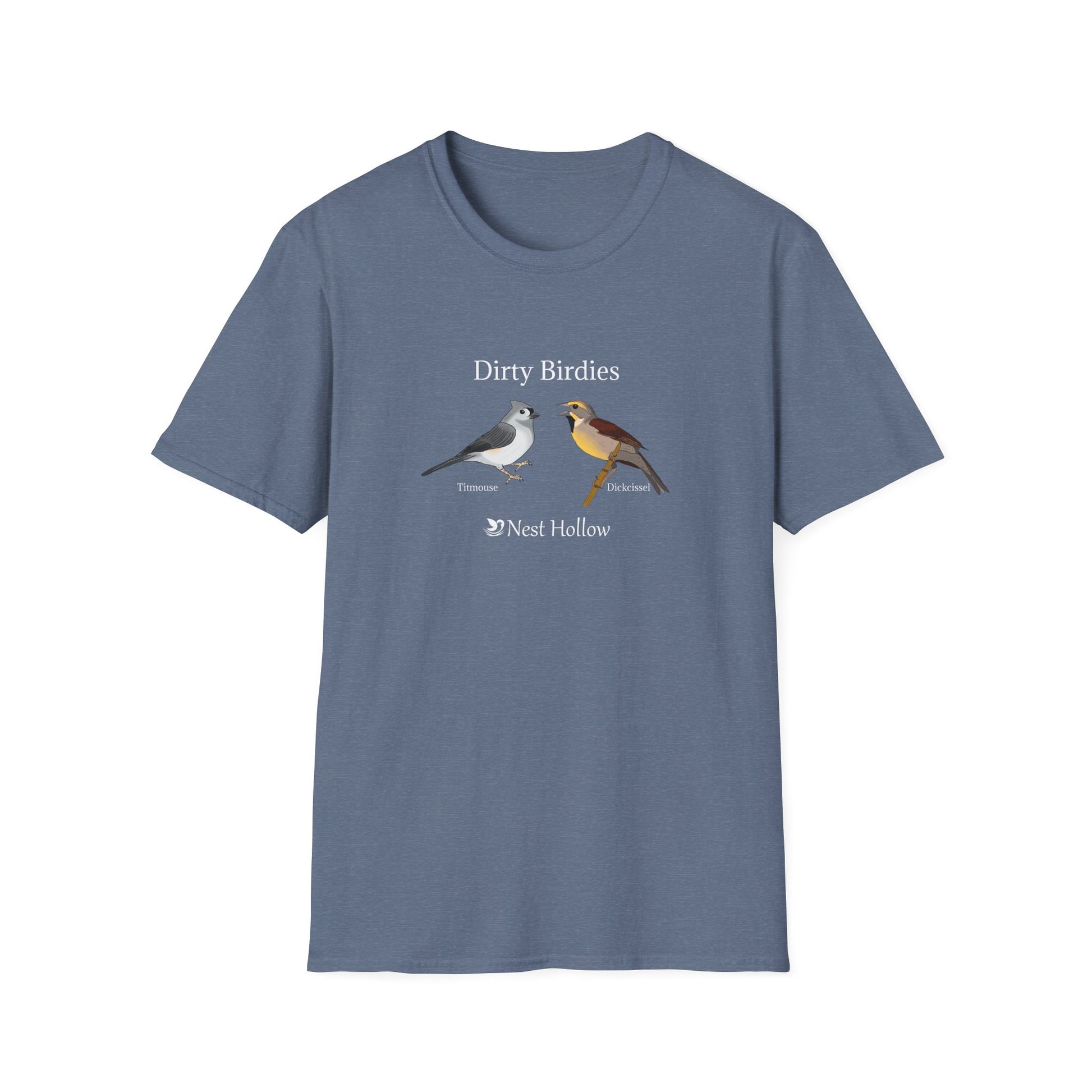 Dirty Birdies (Unisex) Nest Hollow T-Shirt Featuring TITmouse and DICKcissel image 1