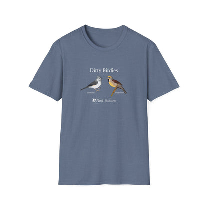 Dirty Birdies (Unisex) Nest Hollow T-Shirt Featuring TITmouse and DICKcissel image 1