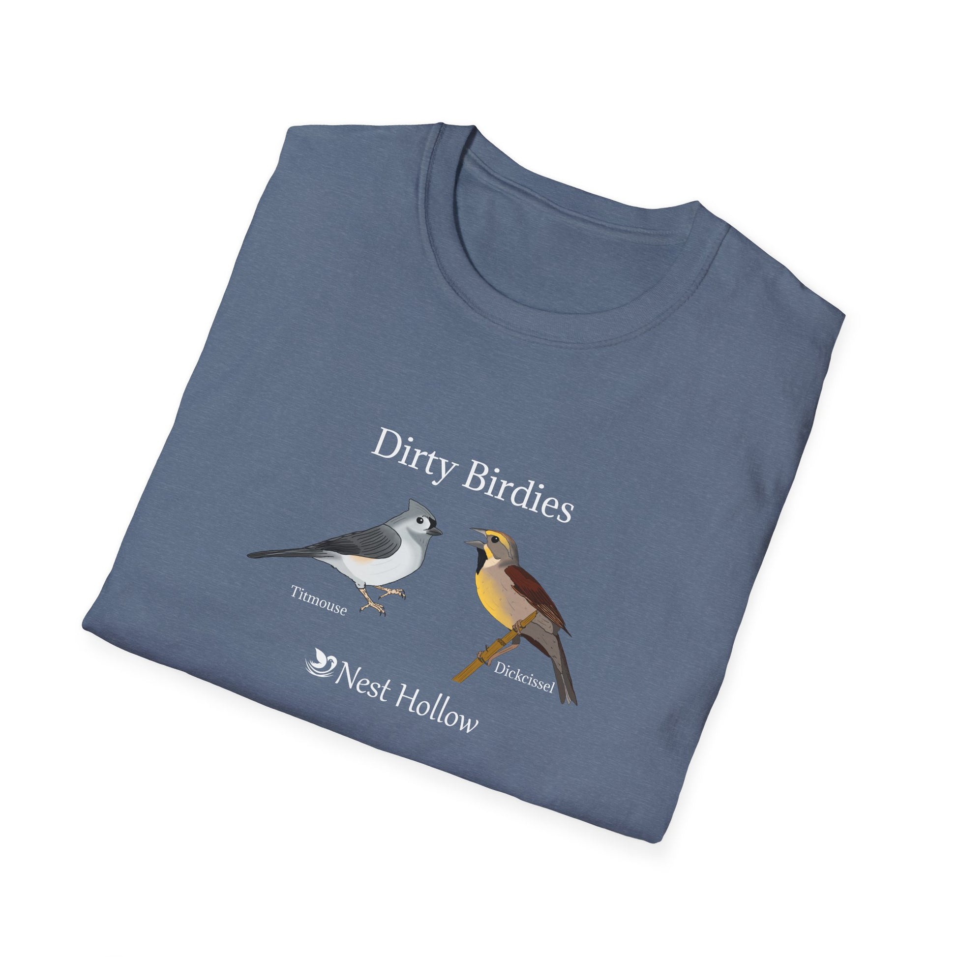 Dirty Birdies (Unisex) Nest Hollow T-Shirt Featuring TITmouse and DICKcissel image 3