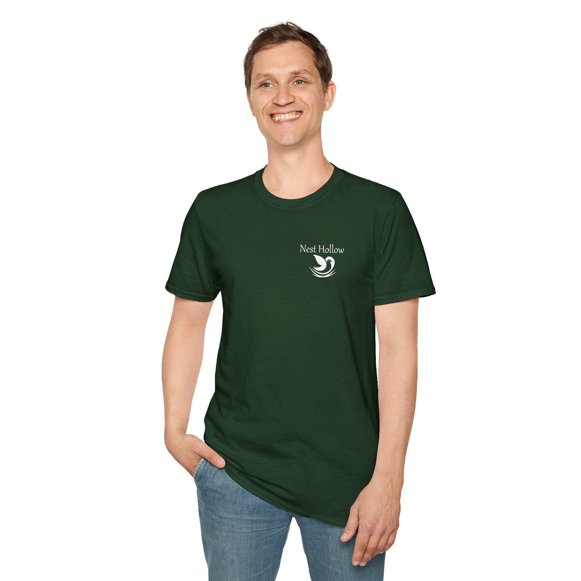 Nest Hollow Block Logo T-Shirt - XL, Forest Green image